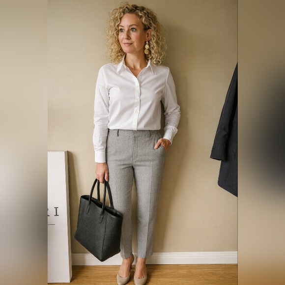 COS Pants - COS wool Blend Elegant Gray Women's Trousers Sz 10